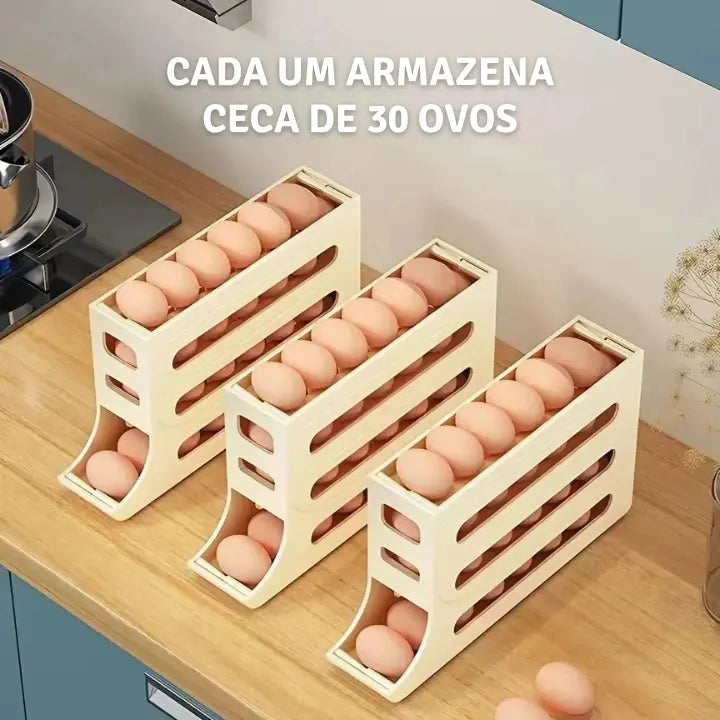 Organizador de Geladeira Porta Ovos 4 Camadas